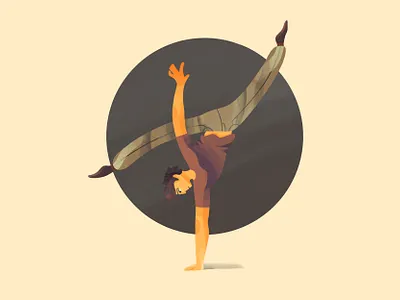 Dance concept design flat gradient color graphic design icon illustration