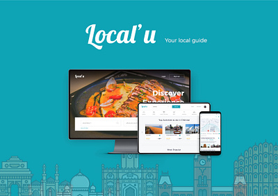 Local'u - Your Personal Guide food guide responsive travel uiux wander website