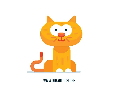Flat Design Cat Illustration cartoon cat cats character design design drawing flat flat design game design illustration vector