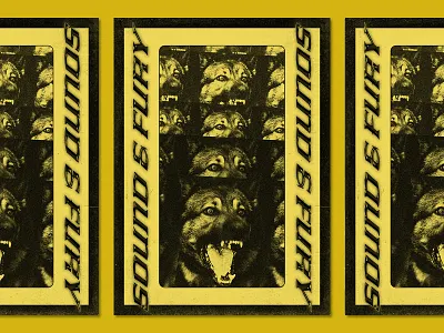Sound & Fury bark country dog growl music poster typogaphy