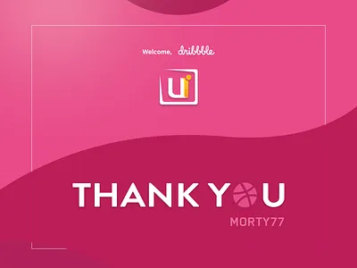 Dribbble first shot dambrauskas design dribbble dribbble invite first post firstshot graphic justas justasdambrauskas pink thankyou uiselection