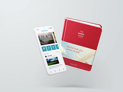 App & Boek Mock up app editorial product design