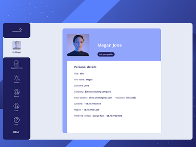 Future Profile color dailyui design profile ui ux uxui vector