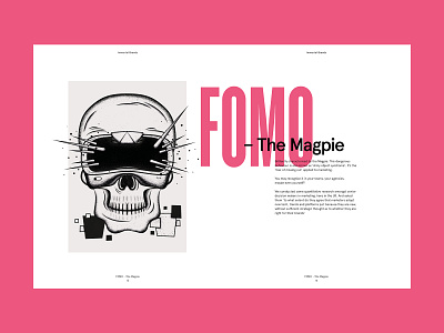 Immortal Brands Whitepaper 2 big type creative design fomo graphic design illustration illustrator layout layout design magazine shading skull skull art spooky the magpie typography whitepaper