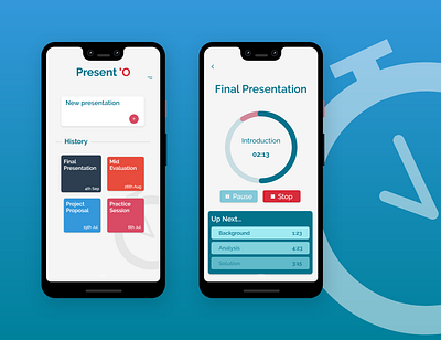 Presentation timer concept adobe app design illustration illustrator solutions ui ui ux uidesign uiux ux xd