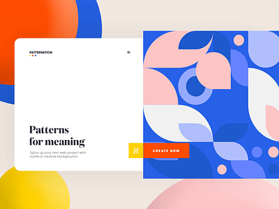 Patterns UI animated design experimental flat ui illustration interface design lander landing landing design landing page minimal top ui ui design user experience user interface design ux ui ux design visual design website banner