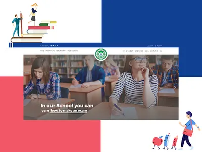 Institute of science and technology - Web design branding design graphic design identity illustration illustrator type typography ui web webdesign websitedesign websitetemlate websitetemplate