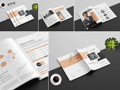 Annual Report Template a4 annual report bold studio branding brochure design business clean company corporate creative design elegant emydesign indesign infographics informational letter light magazine minimalist