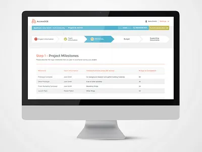 OCE Proposal Submit Flow akendi forms innovation layout design ui ux ux design