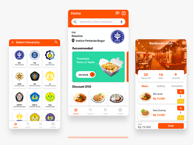 Fudcamp adobexduikit app branding campus design food kampus order restaurant ui university ux