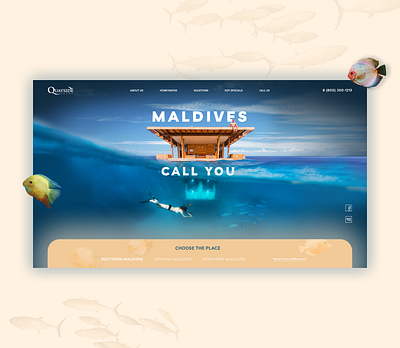 First screen for Maldives tours typography ui uidesign uiux ux uxdesign webdesign