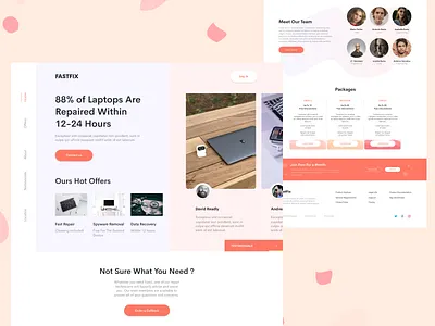FastFix clean design figma fix laptop pc recovery repair services shop ui ui design
