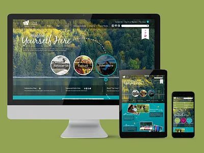 Tourism Website adaptive design akendi icons layout ontario parallax responsive design tourism travel ux ui vacation