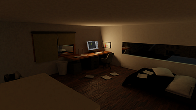 my room blender blender3d blender3dart design lowpoly
