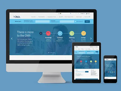OMA Website adaptive design akendi flat icons interface medical ontario responsive ux ui