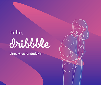 Hello Dribbble design flat hello hello dribble illustration vector