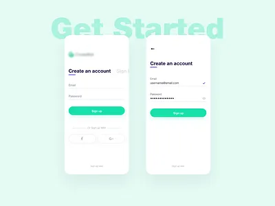 Aid App - Create an Account account aid app appdesign cases create design getstarted mobile design mobile ui signin signup ui uidesign user experience userinterface ux uxdesign