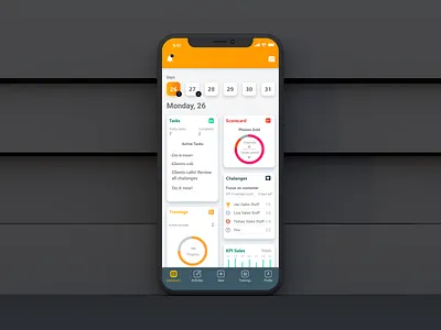 Sales Managing App app design ios minimal ui ux