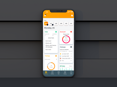 Sales Managing App app design ios minimal ui ux