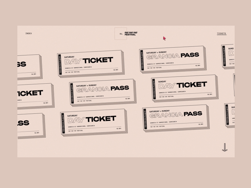 FAT FAT FAT Festival 19 – Tickets brutalism colors design festival inspiration inspire minimal ui ux web
