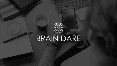 Brain Dare | Logo design flat icon illustration logo minimal