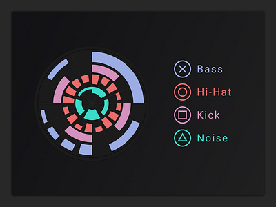 Radial Sequencer concept design illustration sequencer ui