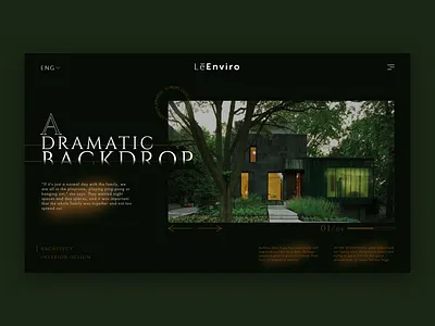 Le enviro Architect company home page adobe xd architecture blur design interaction minimal technology