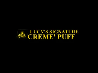 Lucy's Signature Cream Puff Logo branding design logo vector