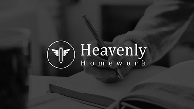 Heavenly Homework | Logo design flat icon illustration logo minimal