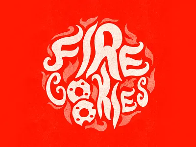 Fire Cookies Logo Illustration brand brand identity brand illustration branding cannabis branding cannabis logo cbd cbd logo hand drawn hand lettered hand lettering illustration illustration design logo logo design marijuana marijuana logo