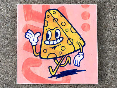 Cheesy acrylic painting