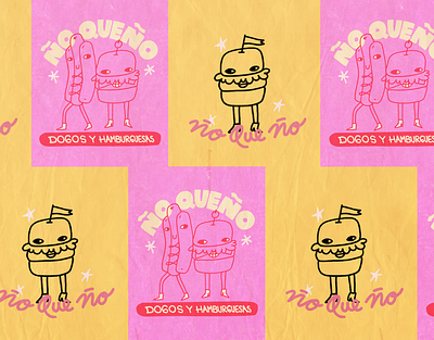 Ño Que Ño branding character design friends illustration lettering logo procreate texture typography