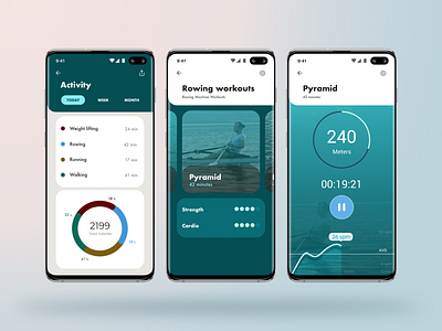 Workout Tracker app austin designer chuckmcquilkin color palette design designer fitness app typography ui ux wellness workout app