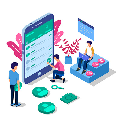 UIUX design illustrations isometric uidesign uiux vector