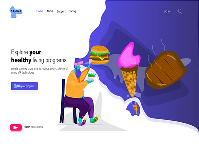 landing page design illustration ilustrator landing page logo ui ux vector web