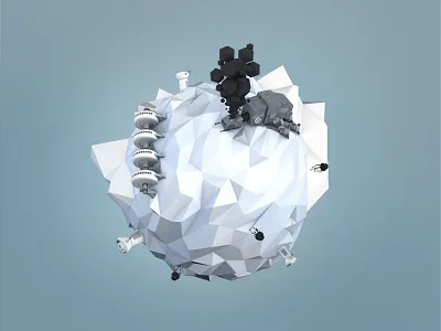 Low Poly Hoth 3d at at atat c4d cinema 4d design droid hoth low poly lowpoly lowpolyart star wars starwars