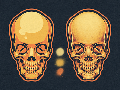 Skull Shading grit retro skull skull art texture