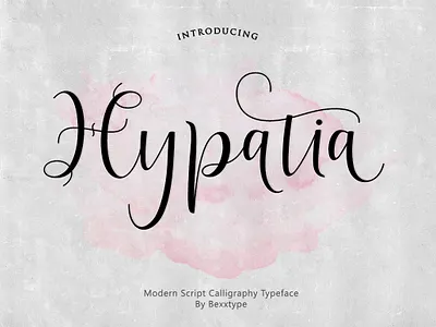 Hypatia Script branding crafs design fonts illustration invitation qoutes script typography wedding