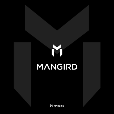 Mangird awesome branding design it logo programmers robot simple specialists vector