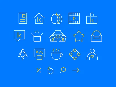 Kefi icon set branding design icon icons iconset illustration logo mark
