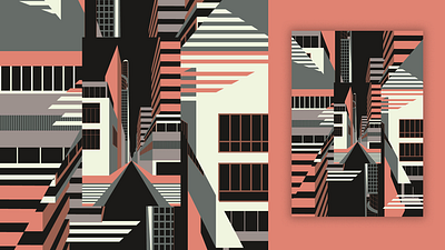 street architecture flat graphic design illustration mexico vector vectorart web