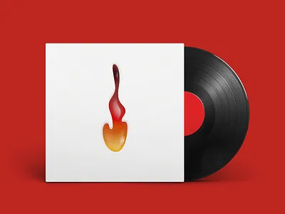 FLAME VINYL RECORD DESIGN art design illustration logo music vector vinyl record