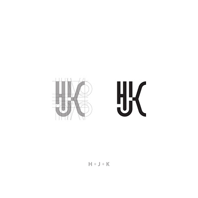 HJK Monogram adobe adobeillustator blackandwhite brandidentity branding creative creative design design designer dribbble graphicdesign idenity logo logo design logotype monogram simple logo