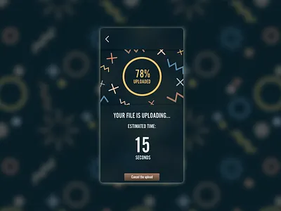 ¡UPLOAD - DailyUI - Dia 31! android app art branding clean daily ui design geometric geometry illustrator ios timer ui upload uploading vector