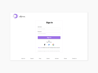 1a) Sign in page #dailyui #001 design ui ux