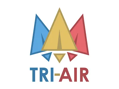 Tri-Air - DAY 26 (Daily Logo Challenge) branding daily dailylogo dailylogochallenge dailylogodesign design logo logo design logodesign paper airplane paper plane vector