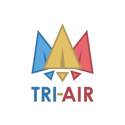 Tri-Air - DAY 26 (Daily Logo Challenge) branding daily dailylogo dailylogochallenge dailylogodesign design logo logo design logodesign paper airplane paper plane vector