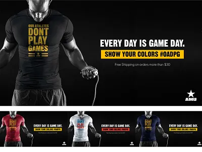 American Military University - Our Athletes Don't Play Games ad campaign advertising campaign design online marketing web