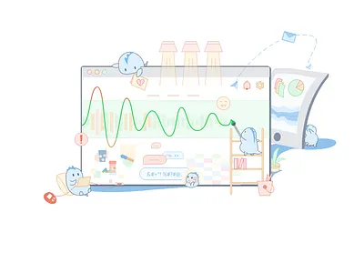 Website illustration character clean drawing flat illustration vector website