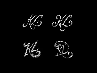 KL Monograms (Refined) branding concept design guitar identity instrument instruments lettering logo sketch type typography